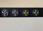 Small Sterling Silver Stud NA Earrings with stones NAE-12 image 5
