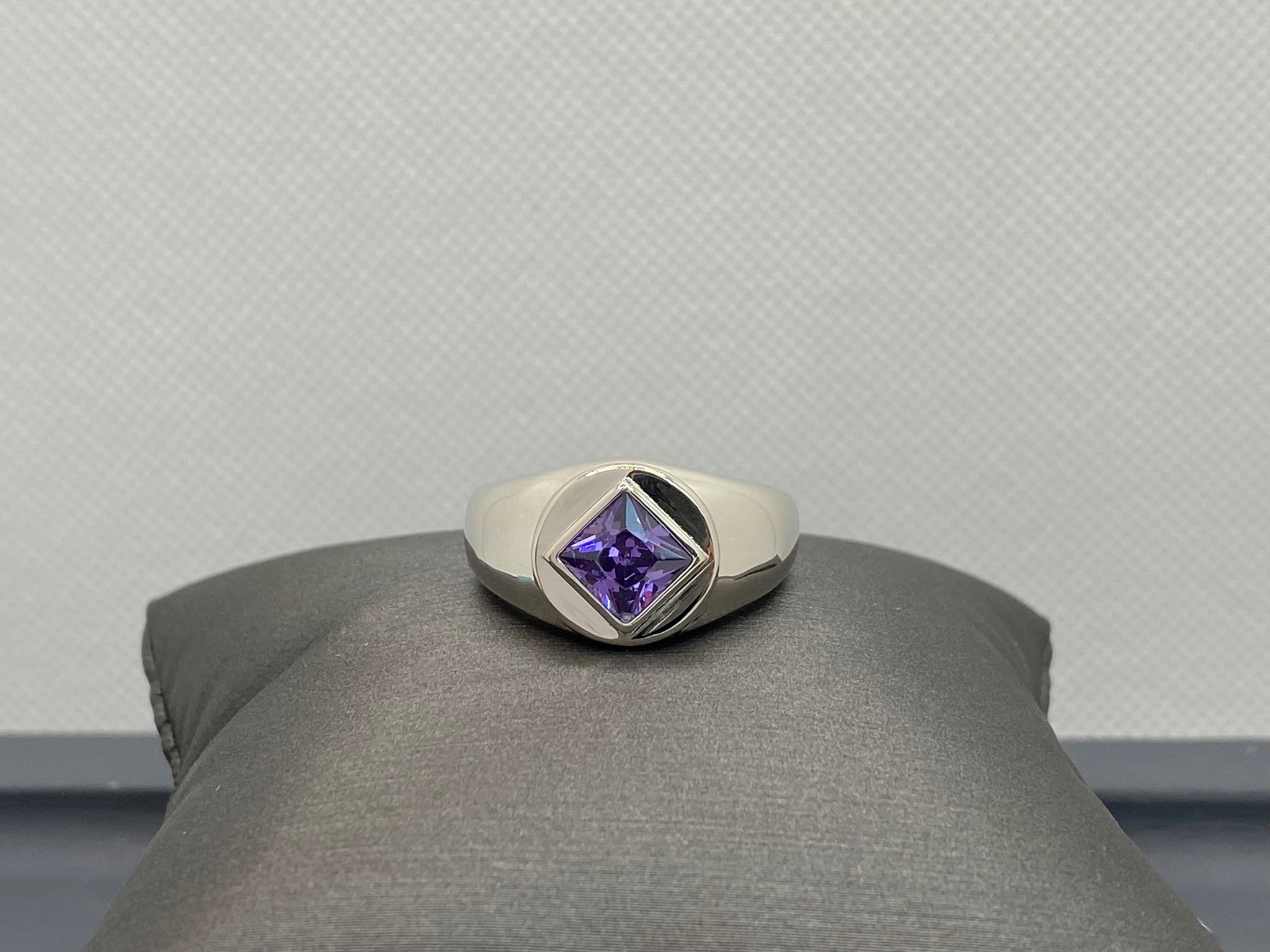 NA service symbol sterling silver ring with cubic zirconia NAR-26 image 2