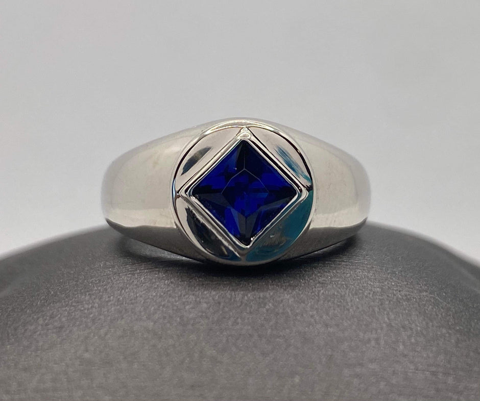 NA service symbol sterling silver ring with cubic zirconia NAR-26 image 10