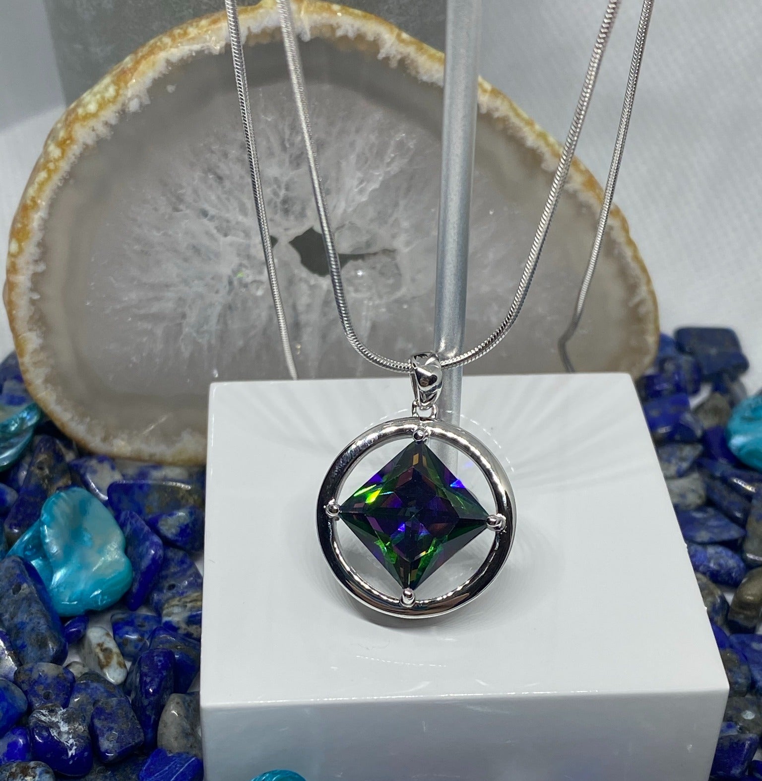 NA Service Symbol with colored CZ stone image 3