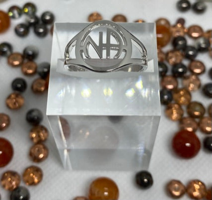 Round NA Sterling Silver Ring .925 NAR-05 image 0