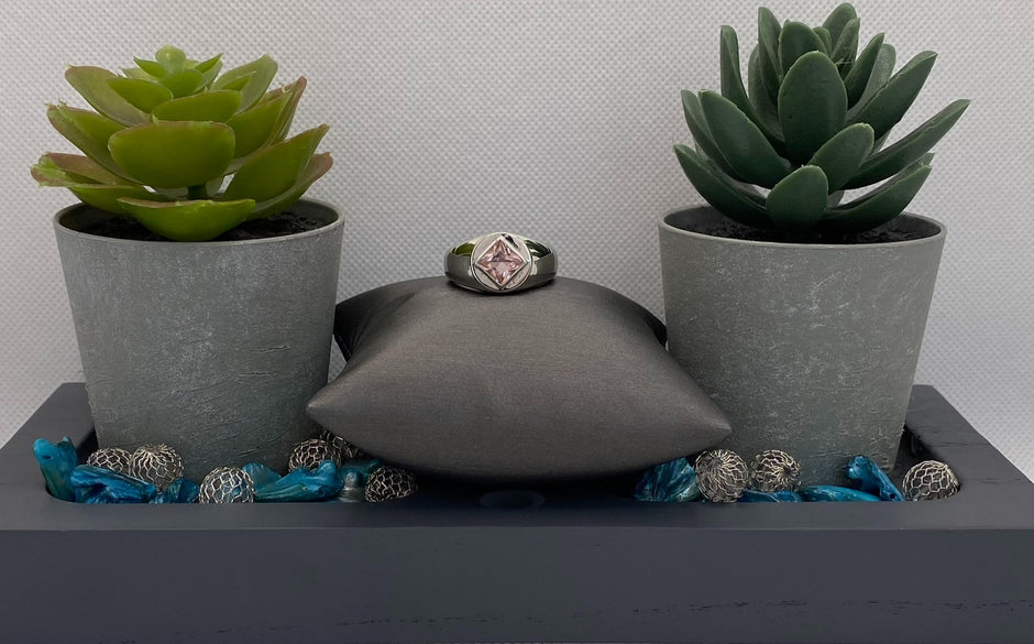 NA service symbol sterling silver ring with cubic zirconia NAR-26 image 1