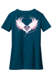 Women's V-neck Angel Wings T-shirt