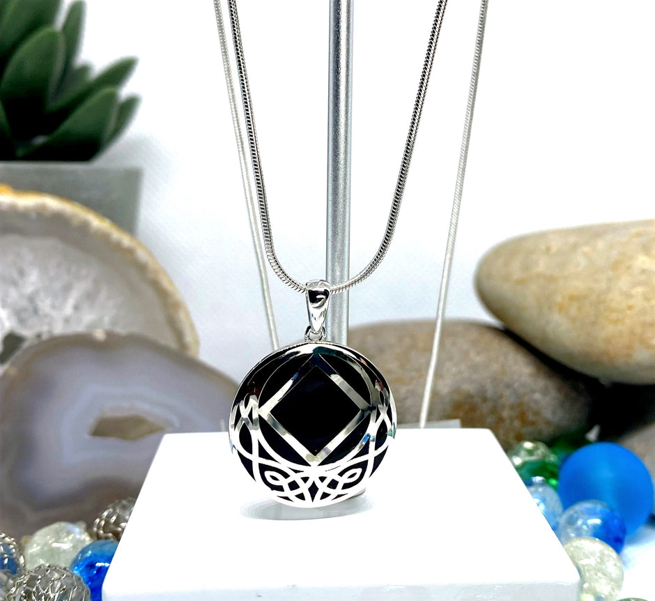 NA service symbol filagree Pendant .925 sterling silver image 0