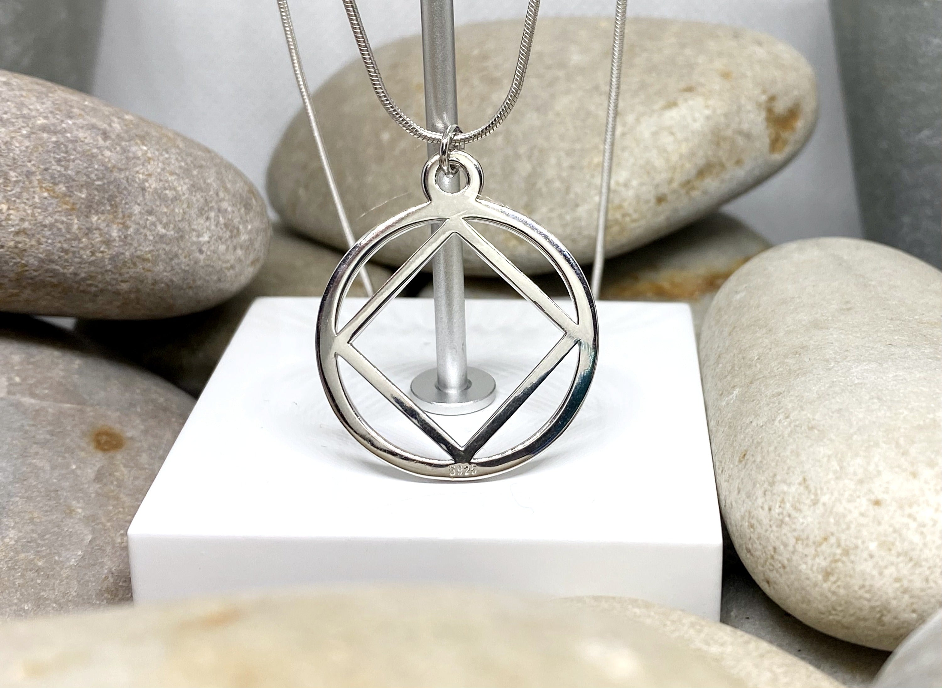 Large NA service Symbol Pendant .925 sterling image 0