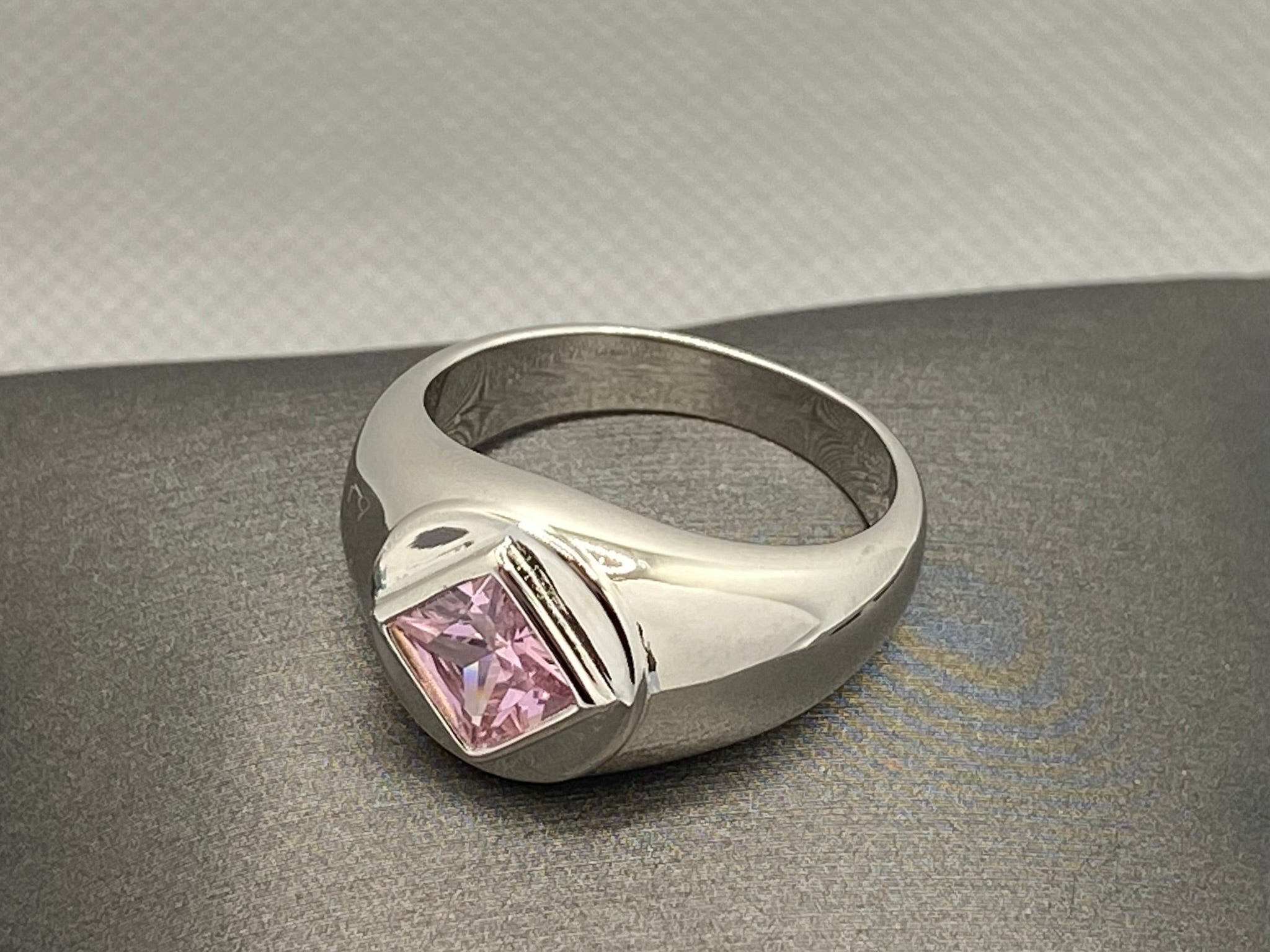 NA service symbol sterling silver ring with cubic zirconia NAR-26 image 0