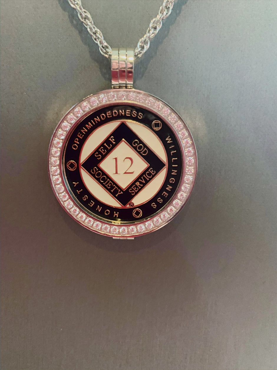 Bling Bezel with 24 inch necklace image 1