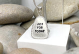 Small NA Just for Today Key Tag Pendant .925 sterling image 1