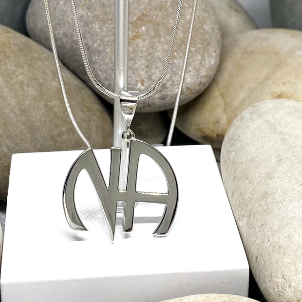 Large NA Pendant .925 sterling silver image 0