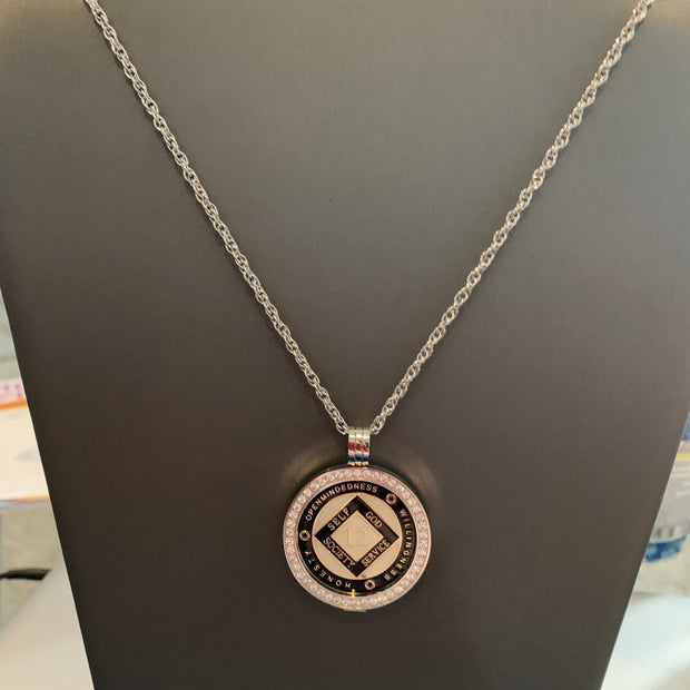 Bling Bezel with 24 inch necklace image 0