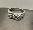 NA service symbol signet  sterling silver ring NAR-29 image 2