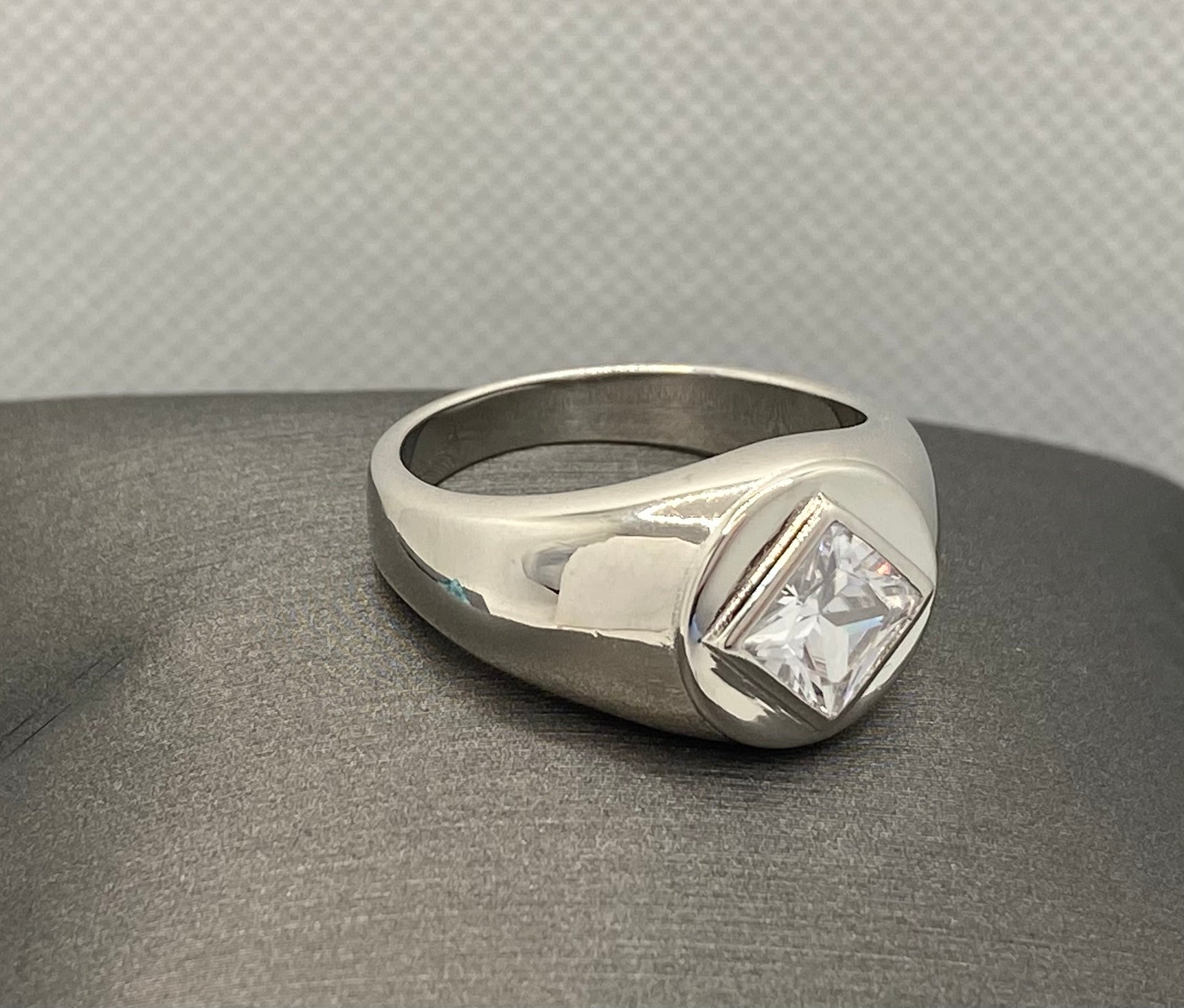 NA service symbol sterling silver ring with cubic zirconia NAR-26 image 5