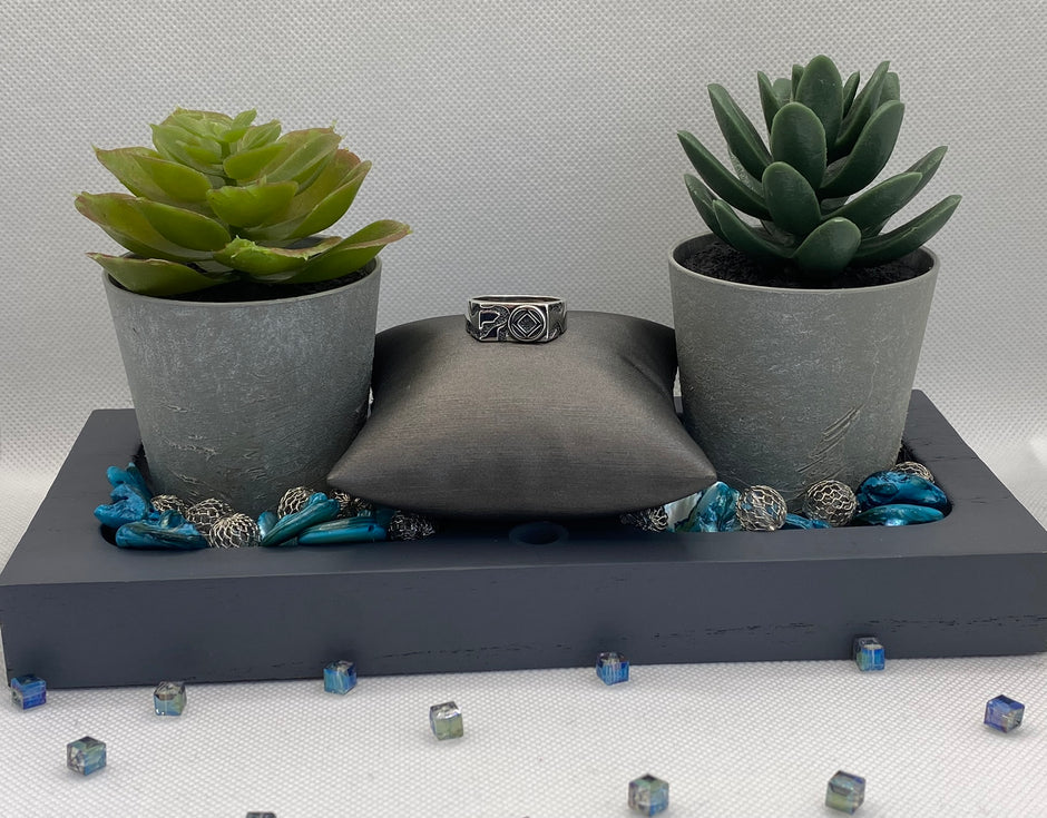 NA service symbol signet  sterling silver ring NAR-29 image 1