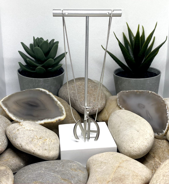 Large NA Pendant .925 sterling silver image 1