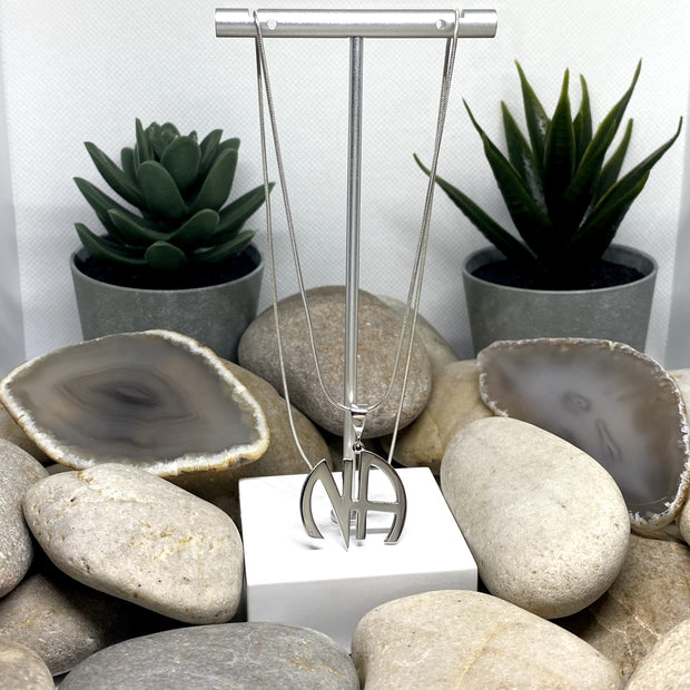 Large NA Pendant .925 sterling silver image 1