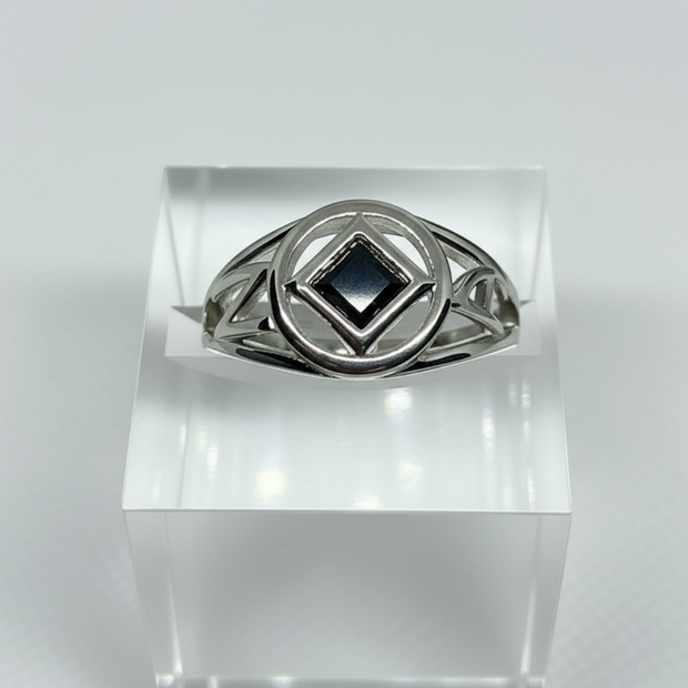 NA Sterling Silver Service Symbol Ring with CZ NAR-03 image 2