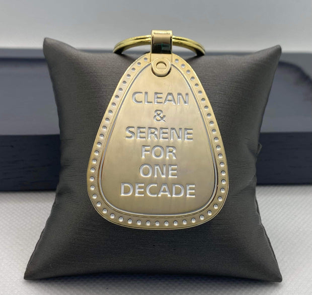 NA Large Medal Key Tag One Decade image 1