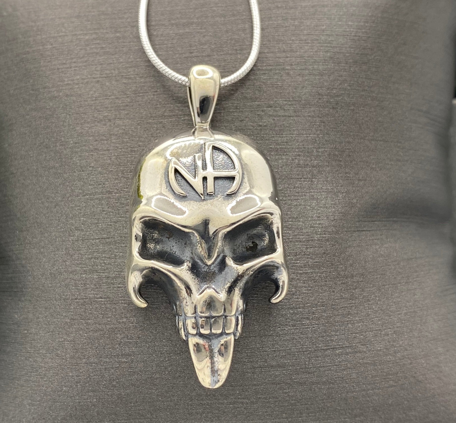 Skull with NA Symbol Pendant .925 sterling silver image 0