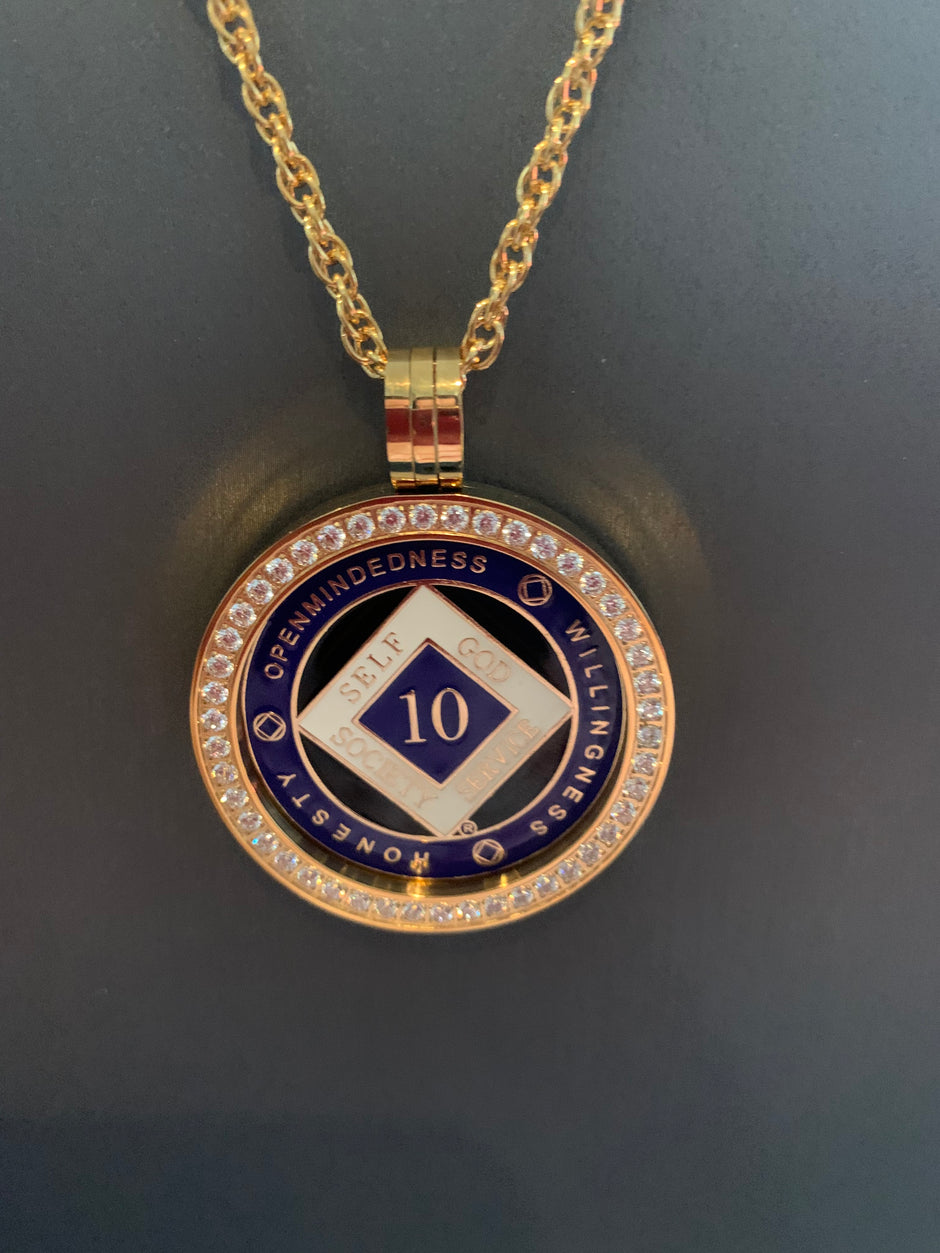 Bling Bezel with 24 inch necklace image 2